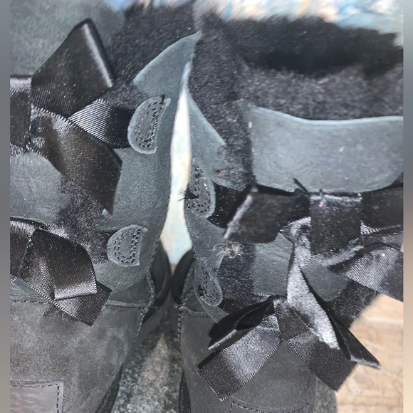 UGG BAILEY BLACK BOW TIE BOOTS WOMEN’s size 6 - Picture 14 of 16